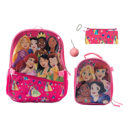 Ensemble sac à dos et boîte à lunch 5 pièces La Princesse Disney