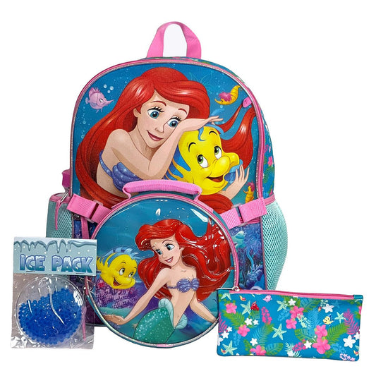 Sac à dos 5 pièces La Petite Sirène Ariel de Disney pour enfants