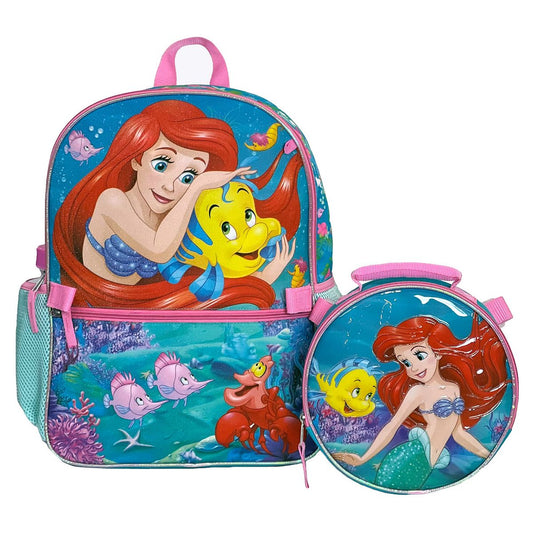 Sac à dos 5 pièces La Petite Sirène Ariel de Disney pour enfants