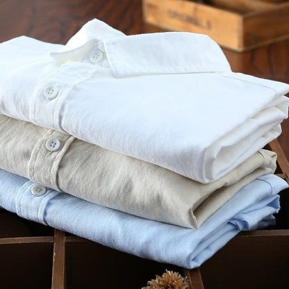 Men's Cotton Linen Long Sleeve Shirt
