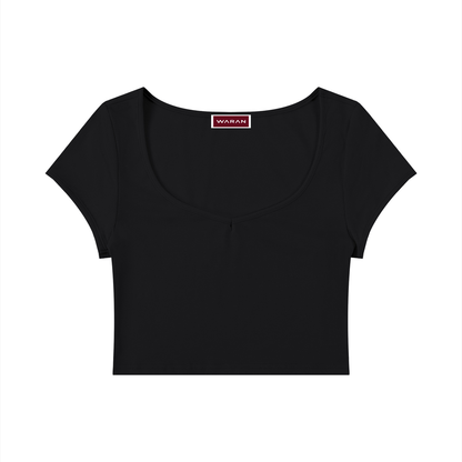 Women's Slim Cap Sleeve Crop T-Shirt