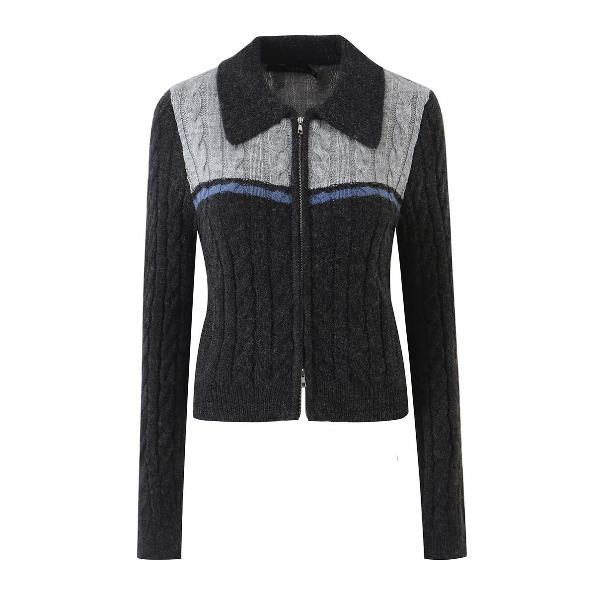 Wool Blend Slim Fit Short Cardigan