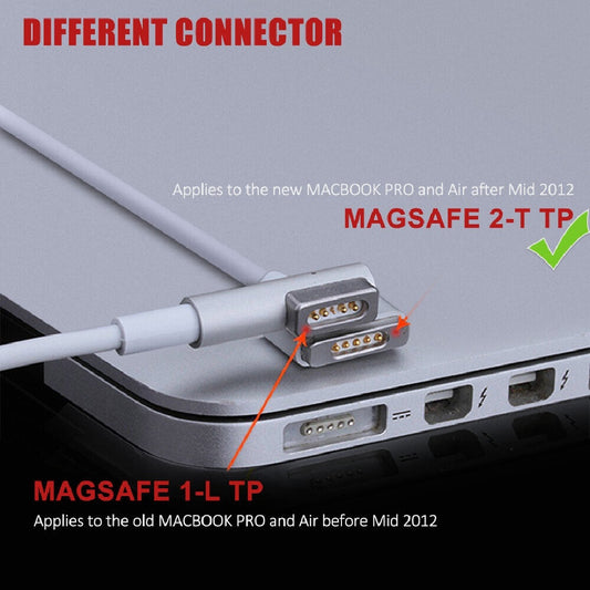 Power Cable Adapter Charger For MacBook Air 11-13-60W, MagSafe 2, T-Tip