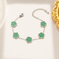 Parthenocissus Grass Flower Titanium Steel Bracelet
