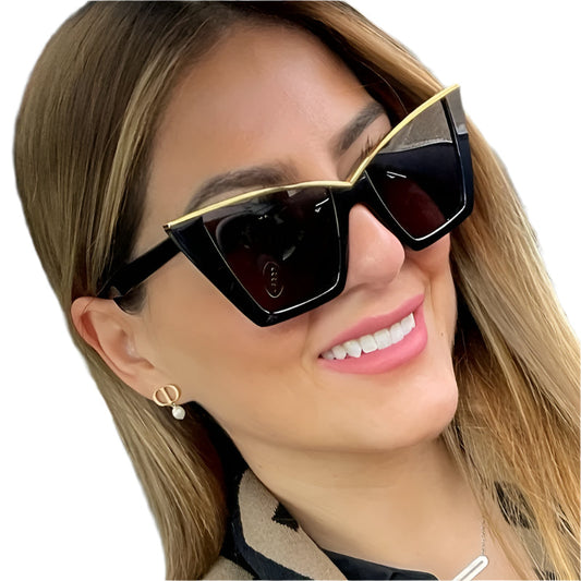 1 monture de lunettes oversize œil-de-chat pour femme – Monture légère et durable, élégante et décorative