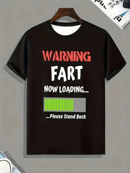 T-shirt pour homme anti-humidité | Imprimé humoristique « Chargement » – Décontracté et confortable | Col rond toutes saisons | Facile d'entretien et durable