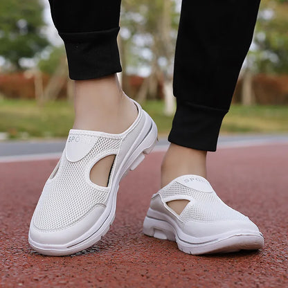 Round Toe Mesh Cut Out Sandals