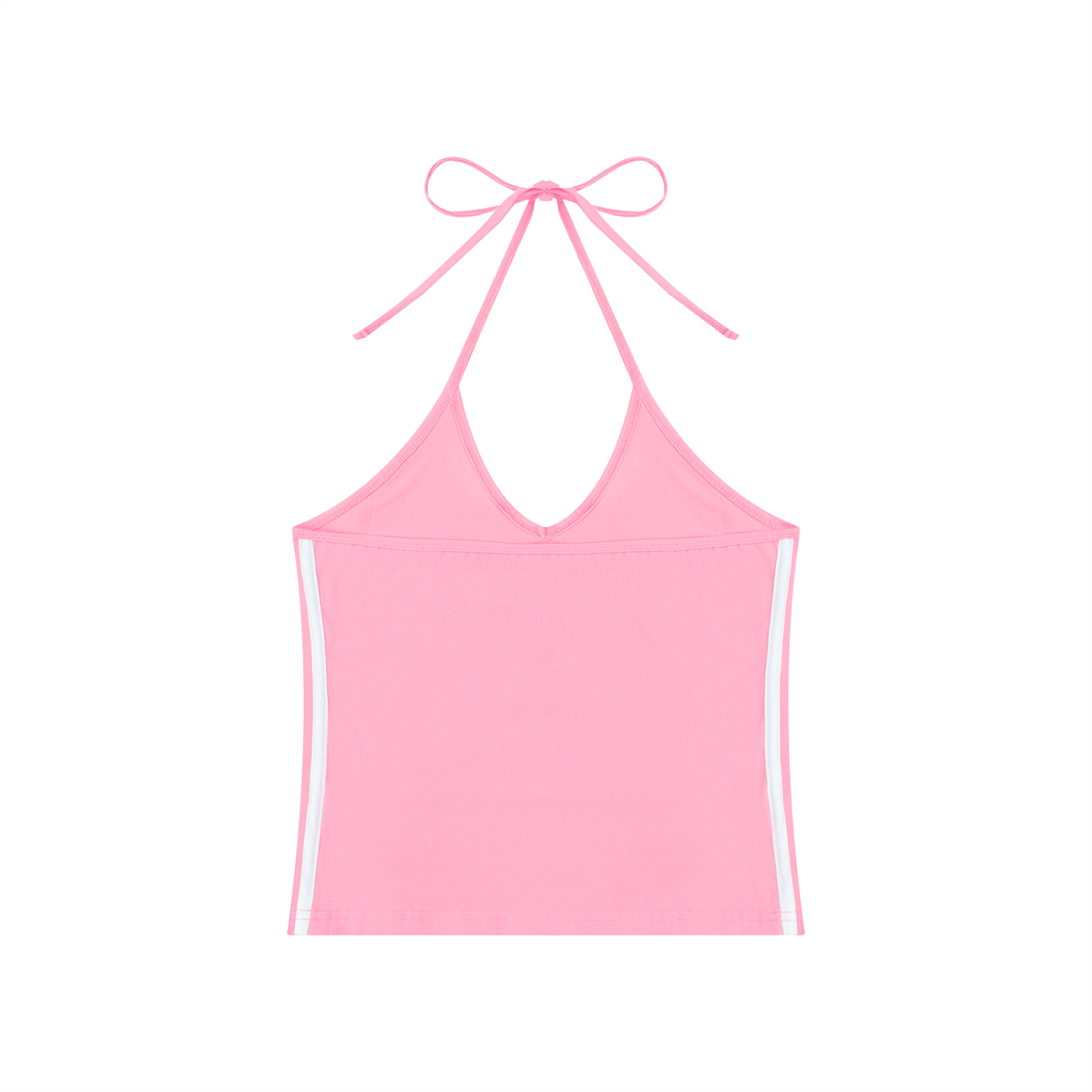 Women's Color Block Halter Crop Tank Top 210GSM