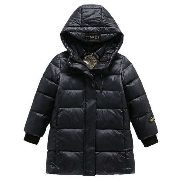 Doudoune mi-longue épaisse pour filles tendance
