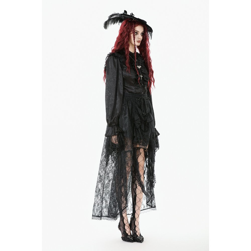 Dark in Love Sabina High-Low Sheer Lace Skirt