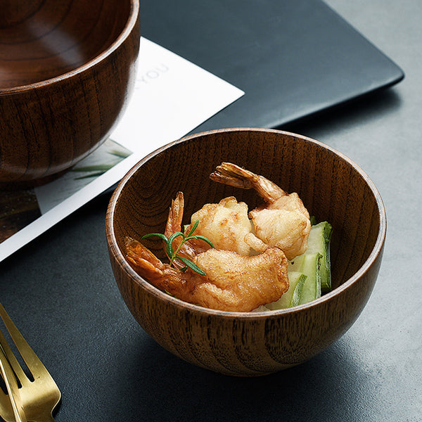 Wooden Bowl Japanese Style - Stuffs & Savers