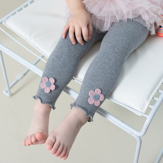 Girls Trousers Thickened, Sanded Fabric Thin Pantyhose