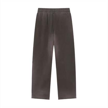 Sun Fade Raw Edge Straight-Leg Sweatpants