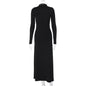 Robe longue col montant et dos nu