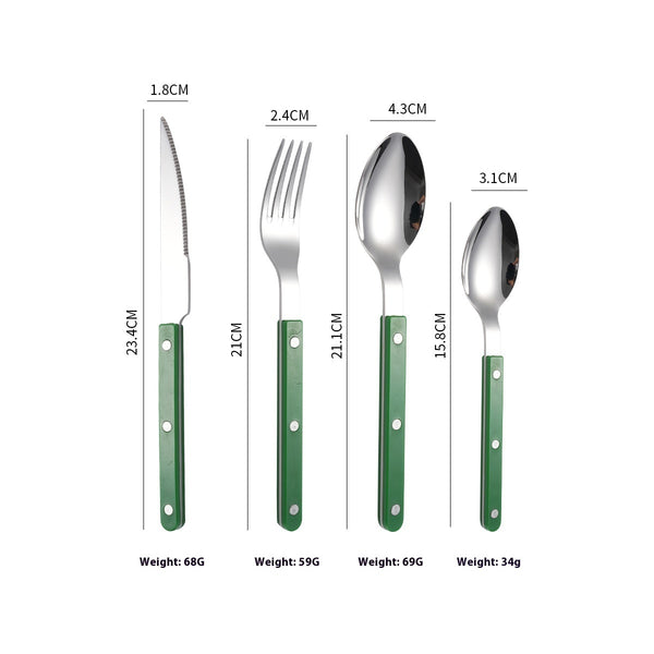 Stainless Steel Tableware Clip Handle Hotel Western Dinner Set
