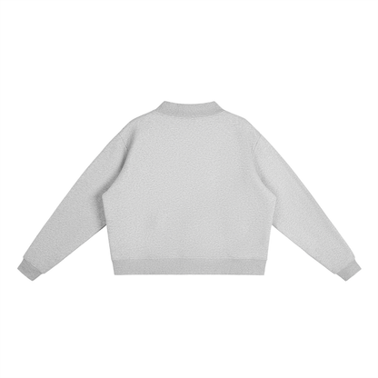 Waran Fleece Mock-Neck Crew Sweatshirt