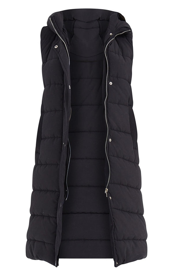 Women's Hooded Sleeveless Puffer Gilet