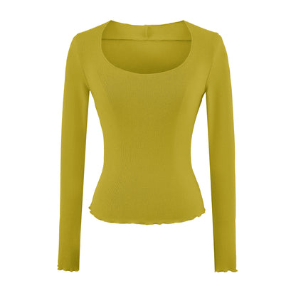 Women's U-Neck Long Sleeve T-Shirt
