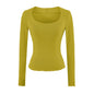 Women's U-Neck Long Sleeve T-Shirt