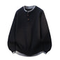 Henley Neck Knit Sweater