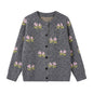 Embroidered cardigan sweater
