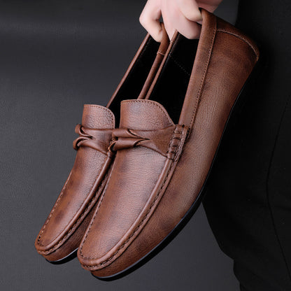 Genuine Leather Slip-on Lofter Peas