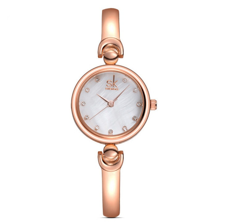 Shengke Rhinestone SK Steel Quartz Watch