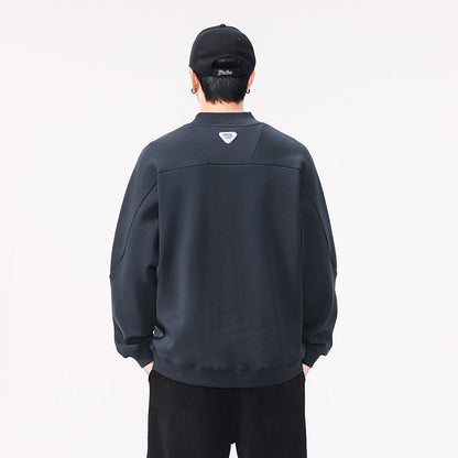 Heavyweight Half Zip Crewneck Sweatshirt Loos