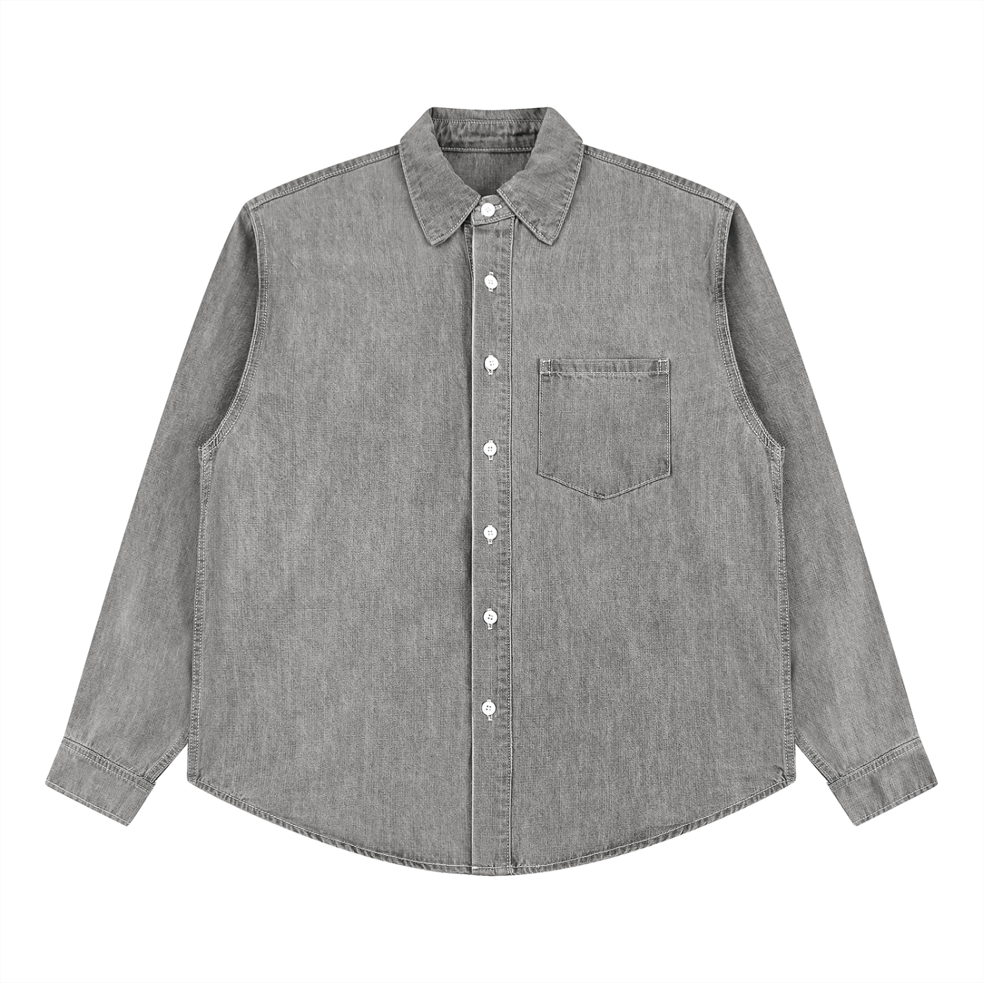 Unisex Vintage Wash Denim Shirt