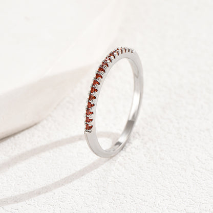 Micro-inlaid Zircon Ring Female Niche