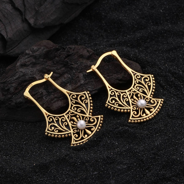 Carved Phoenix Tail Earrings