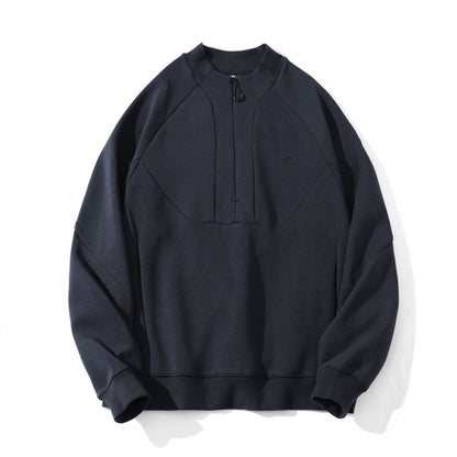 Heavyweight Half Zip Crewneck Sweatshirt Loos