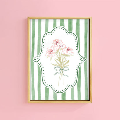 WILDFLOWER DOODLE STRIPE PRINT