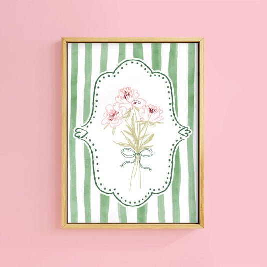 WILDFLOWER DOODLE STRIPE PRINT