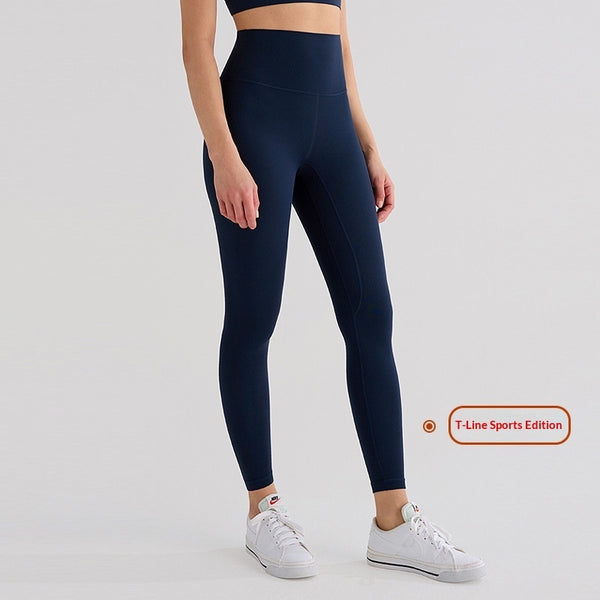 Womens High-Waist Butt-Lifting Fleece-Lined Nude-Feel Sports Tight Yoga Pants