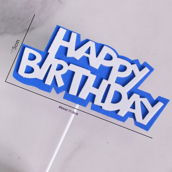 EVA Happy Birthday Cake Decoration Card