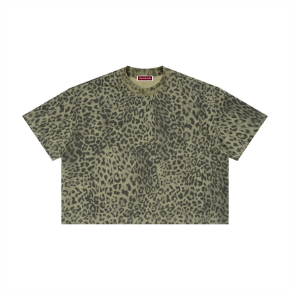 Unisex Leopard Print Boxy T-Shirt