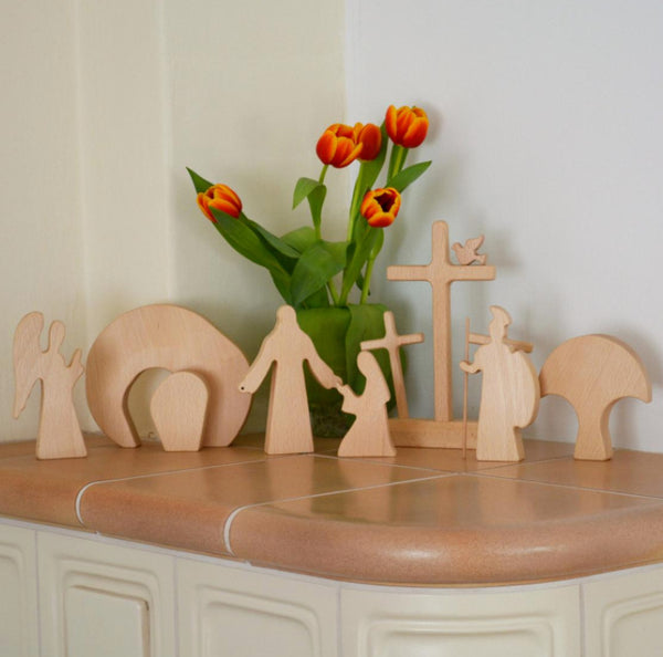 Décoration de Pâques en bois