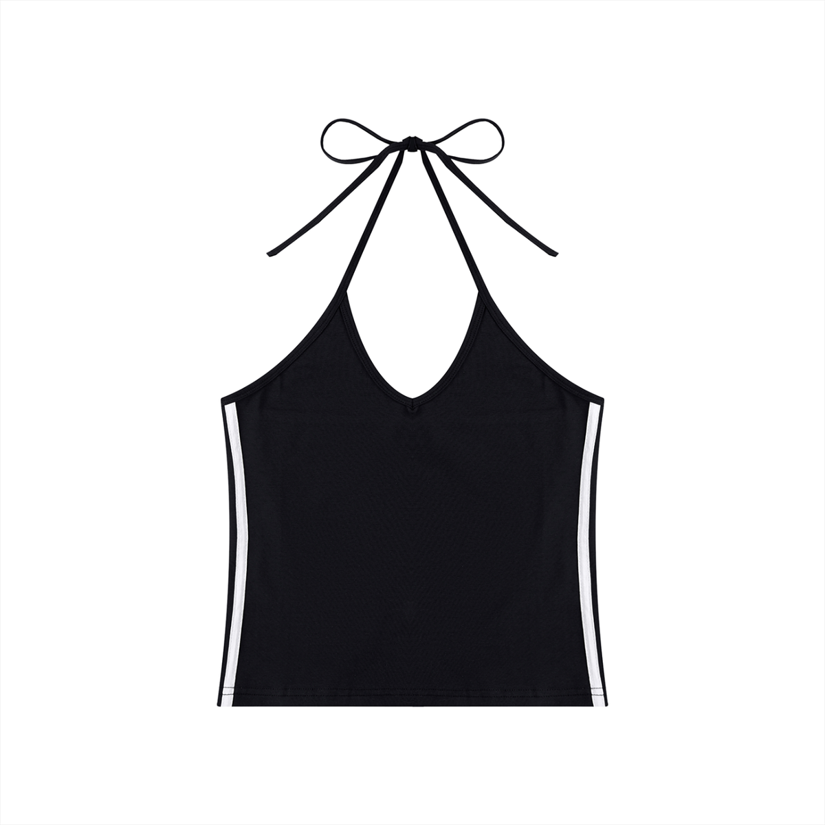 Women's Color Block Halter Crop Tank Top 210GSM