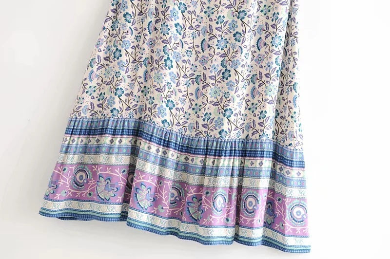 Ethnic suspender skirt