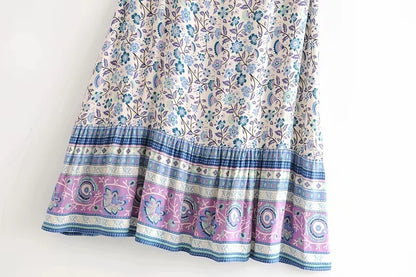 Ethnic suspender skirt