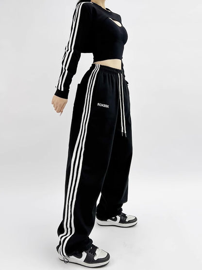 Athletic Wide-leg Sweatpants For Women