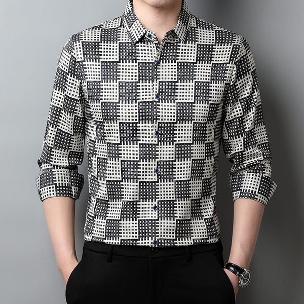 Men's Lapel Long Shirt