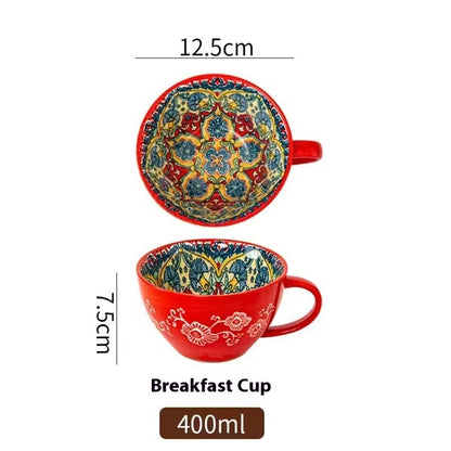 Ceramic Cup Cute Appearance Home Drinking Cup Hand Painted