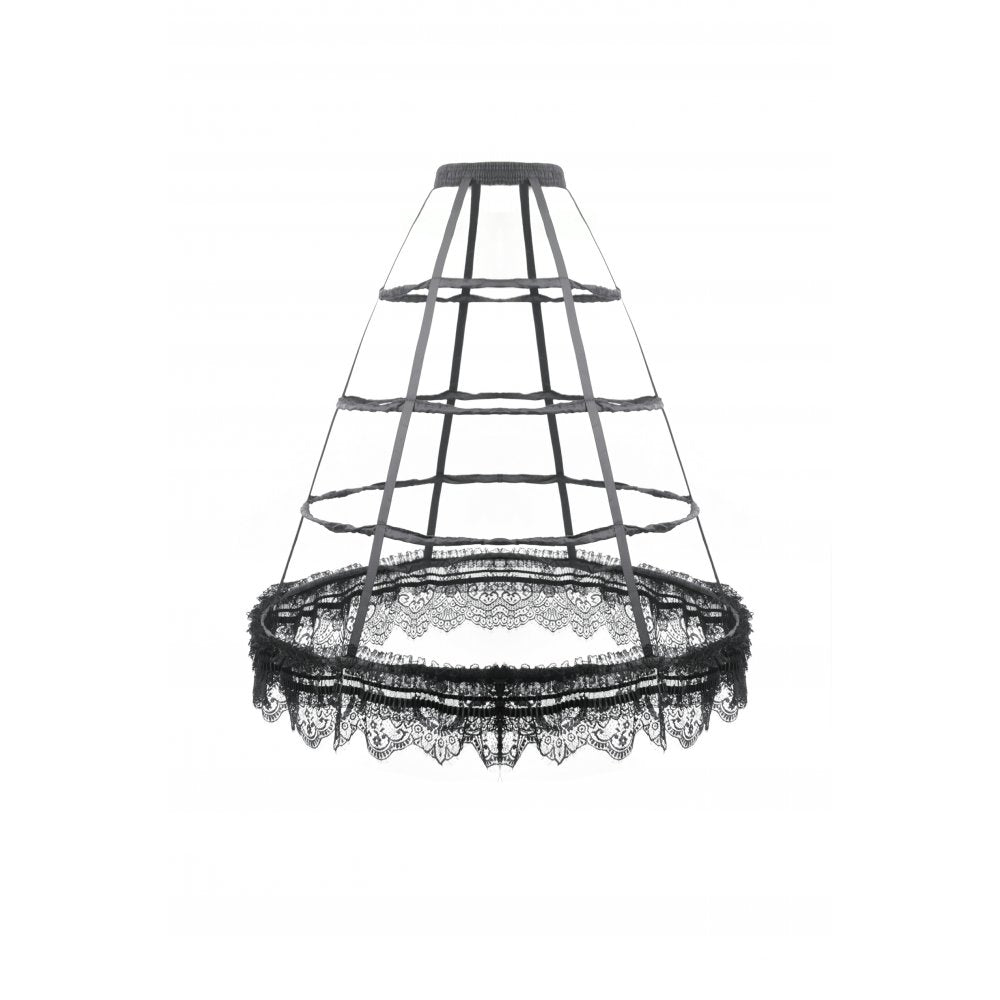Jupe cerceau gothique Dark in Love avec dentelle noire