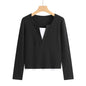 Slim fit round neck top - view 6