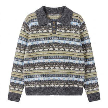Striped long sleeved sweater