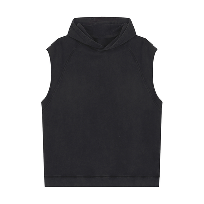 Waran Snow Washed Sleeveless Hoodie 320GSM