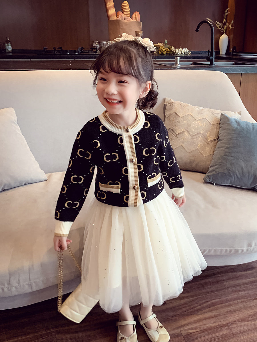 Girls' Pullover Knitted Cardigan Vest
