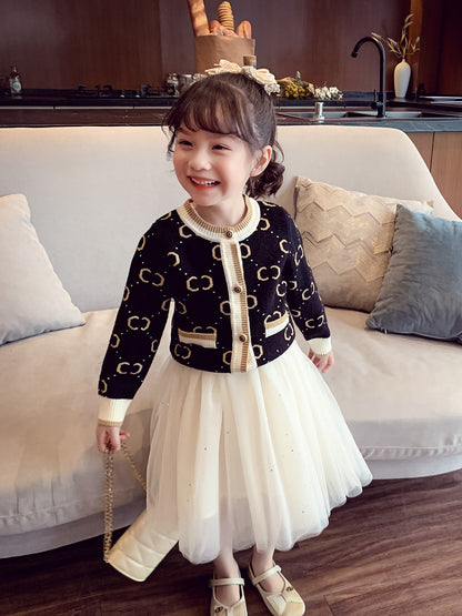 Girls' Pullover Knitted Cardigan Vest